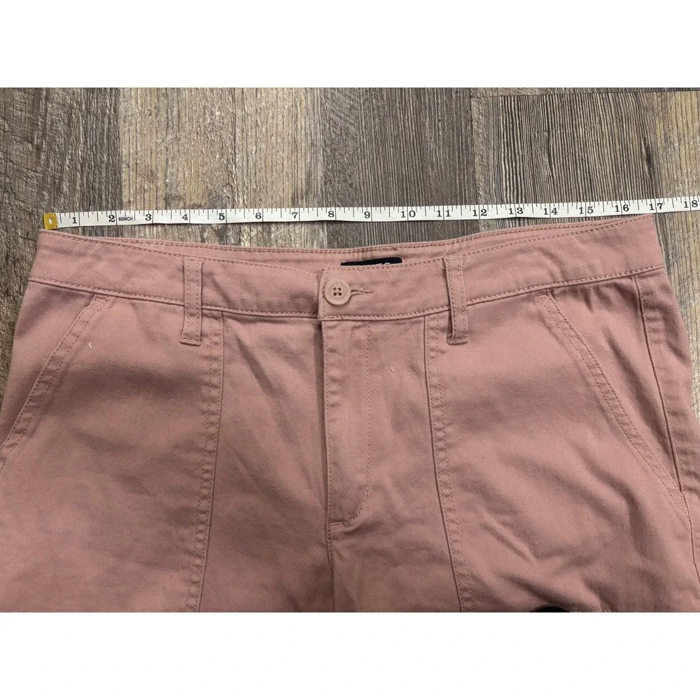 Jones New York Womens Pink Utility Shorts Size 10 Dusty Rose Cotton Blend 6in